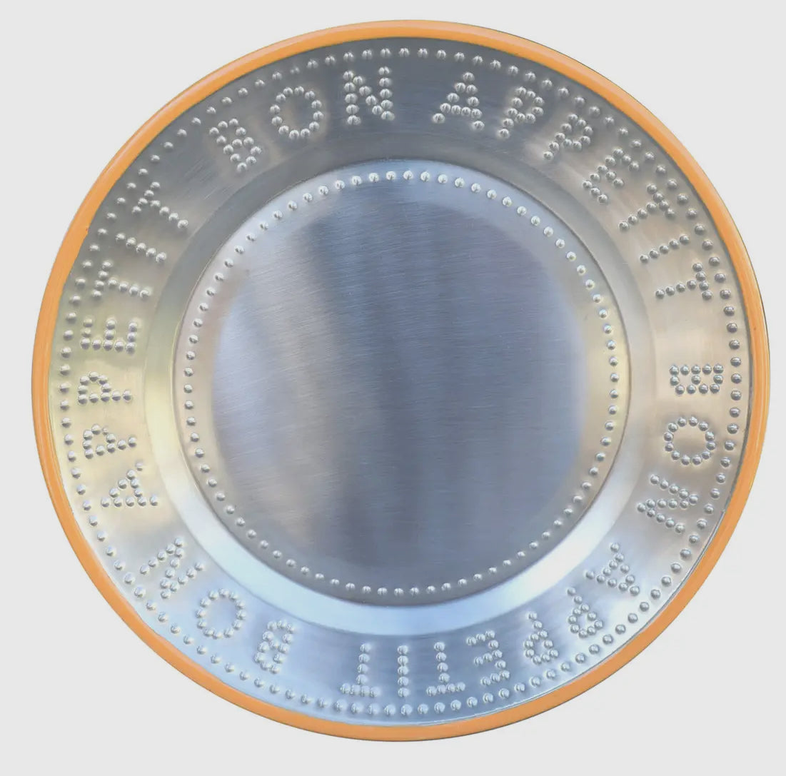 TALKING TABLES Bon Appetit stainless steel picnic plate