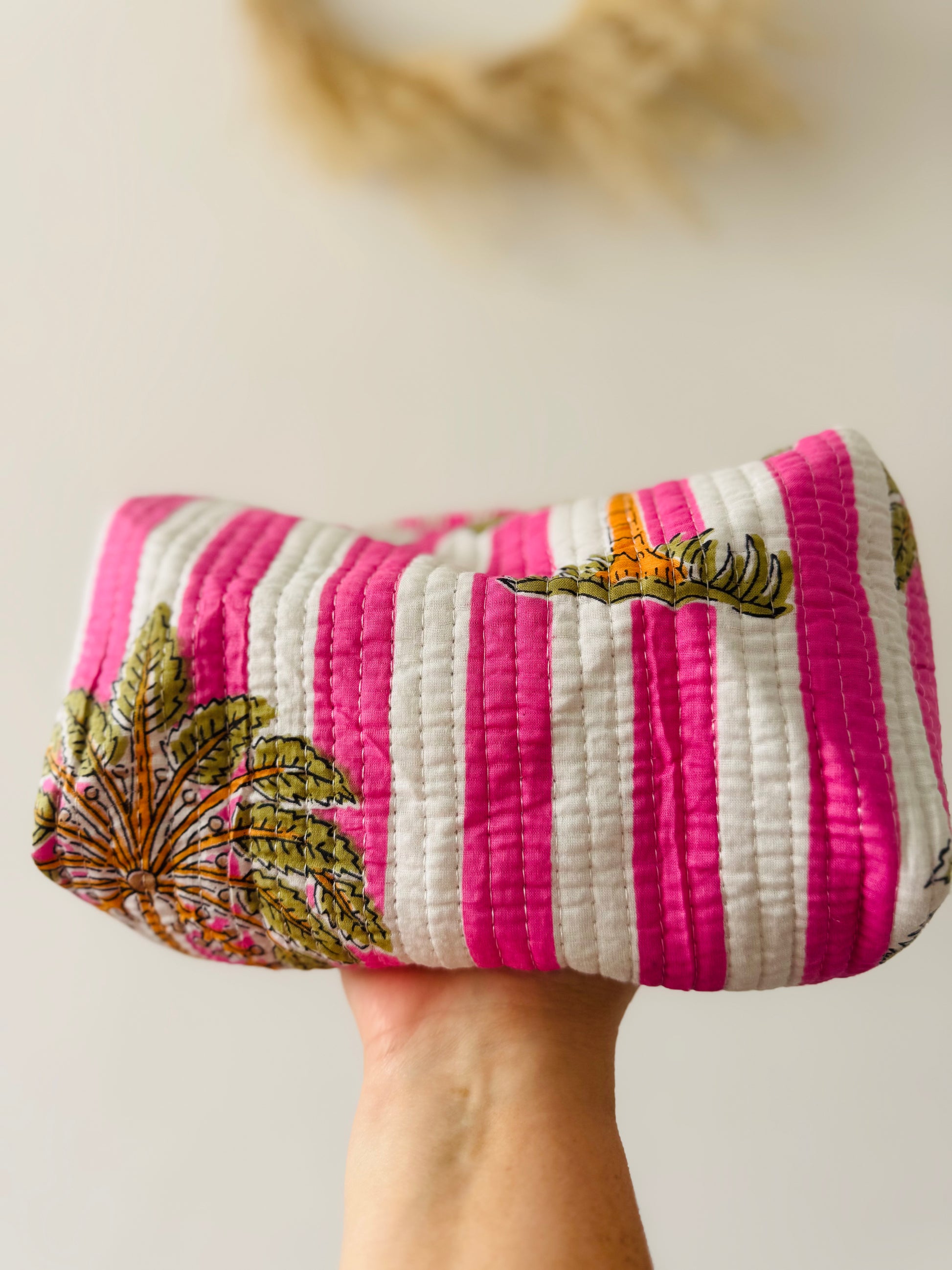 Cosmetic pouches - palm tree print Multiple sizes