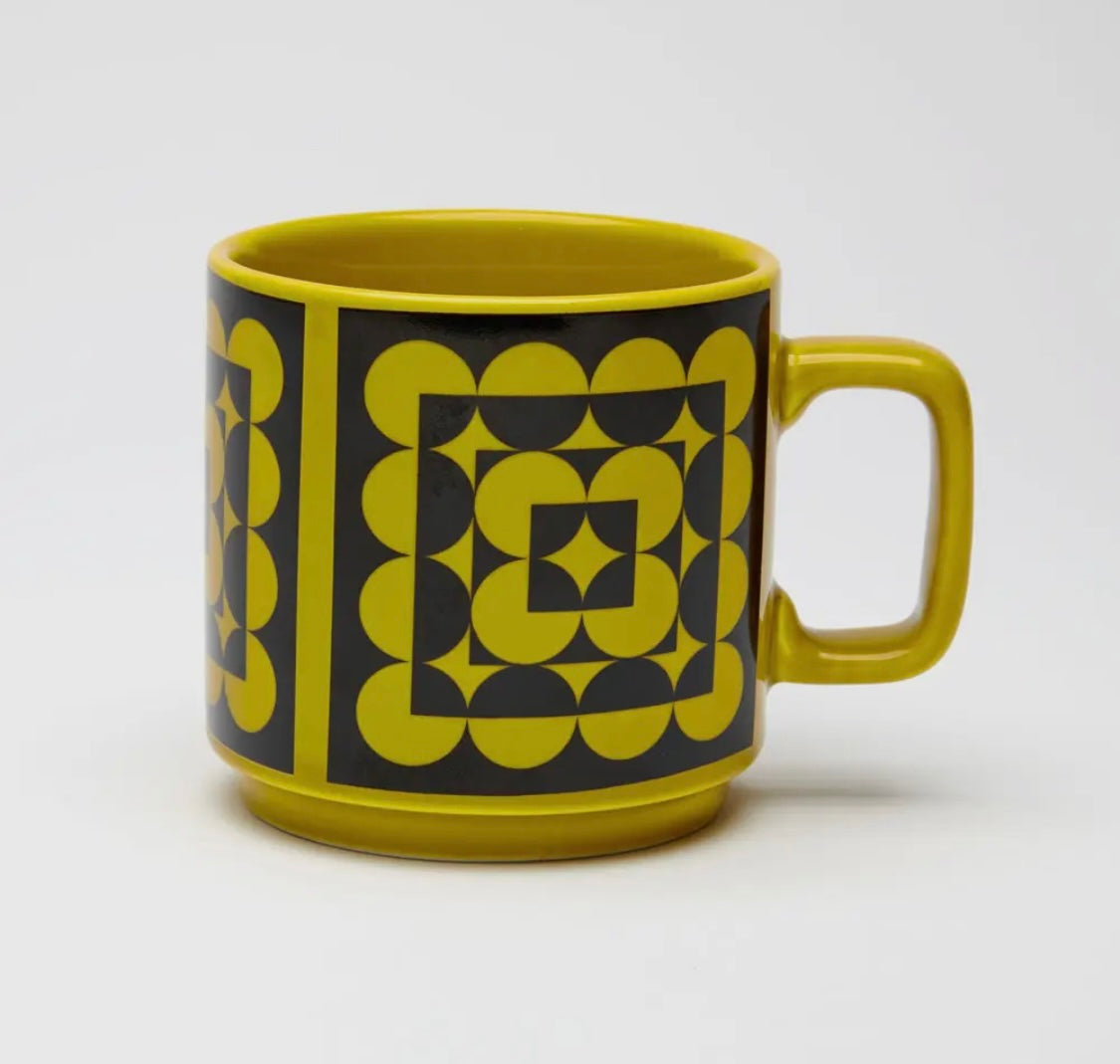Hornsea Mug - Squarcles Chartreuse design