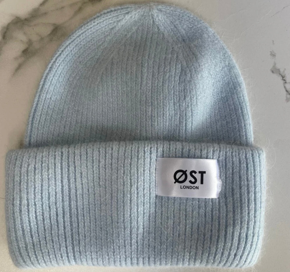 Angora Beanie - lighter blue