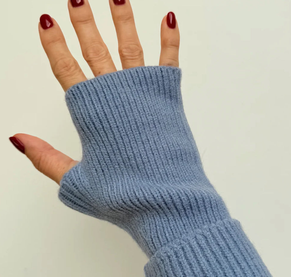 Wool mittens - Blue