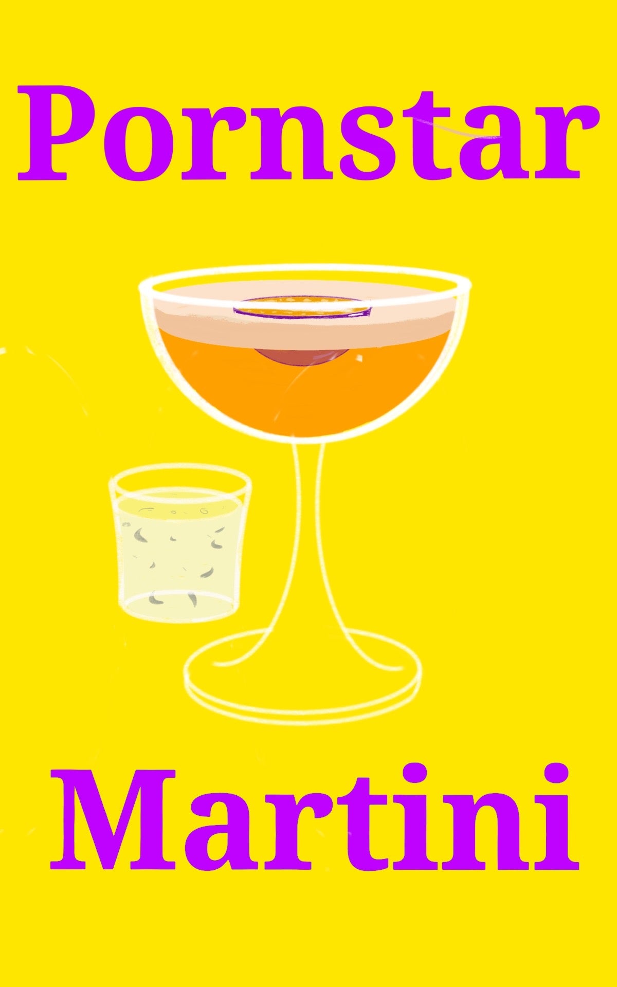 Cocktail Wall Art Print - Pornstar Martini