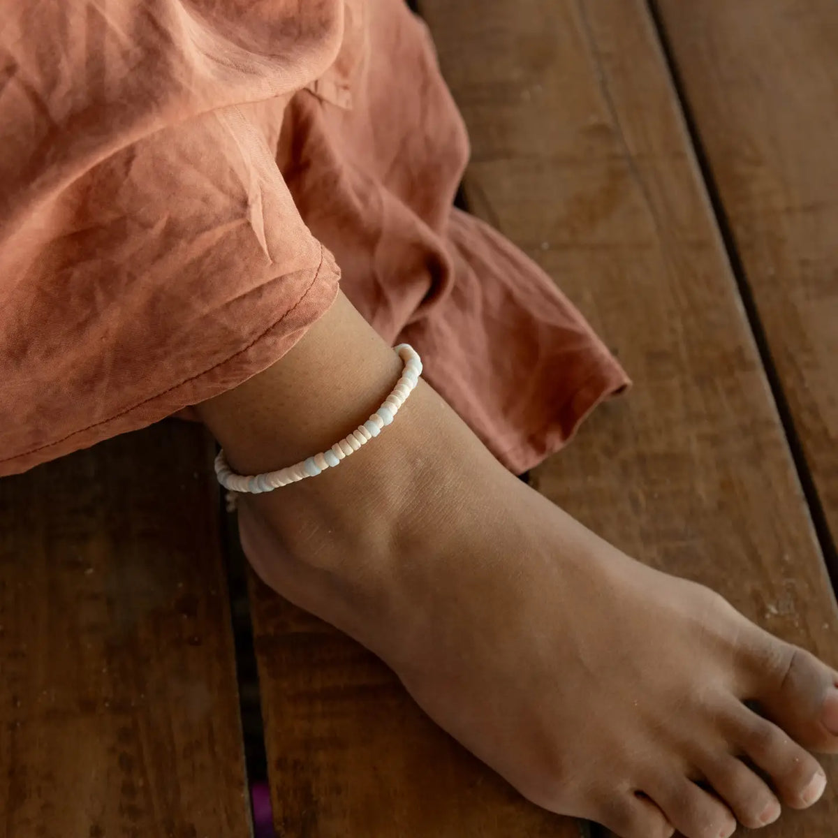 Samosir Natural Beaded Anklet