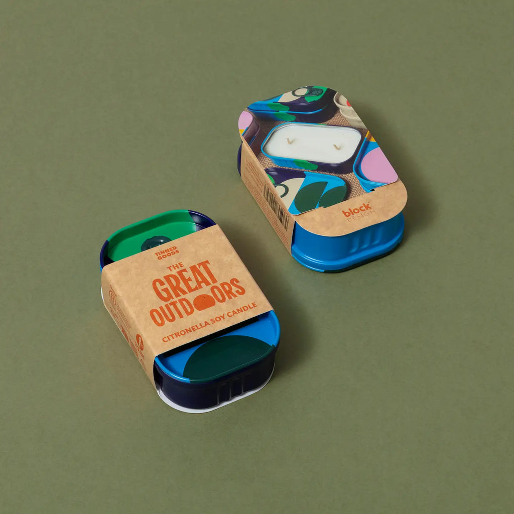 Block Design Tinned Goods - Great Outdoors Candle