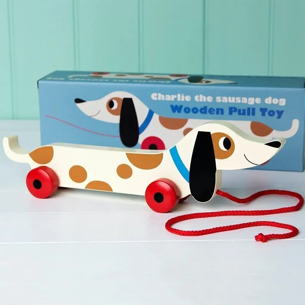 Wooden Pull Along Toy Sausage Dog