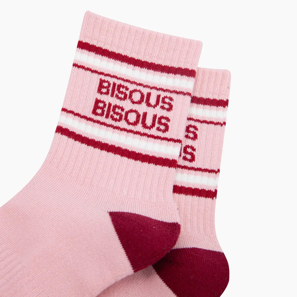Bisous Bisous Organic Cotton Sports Socks in Pink