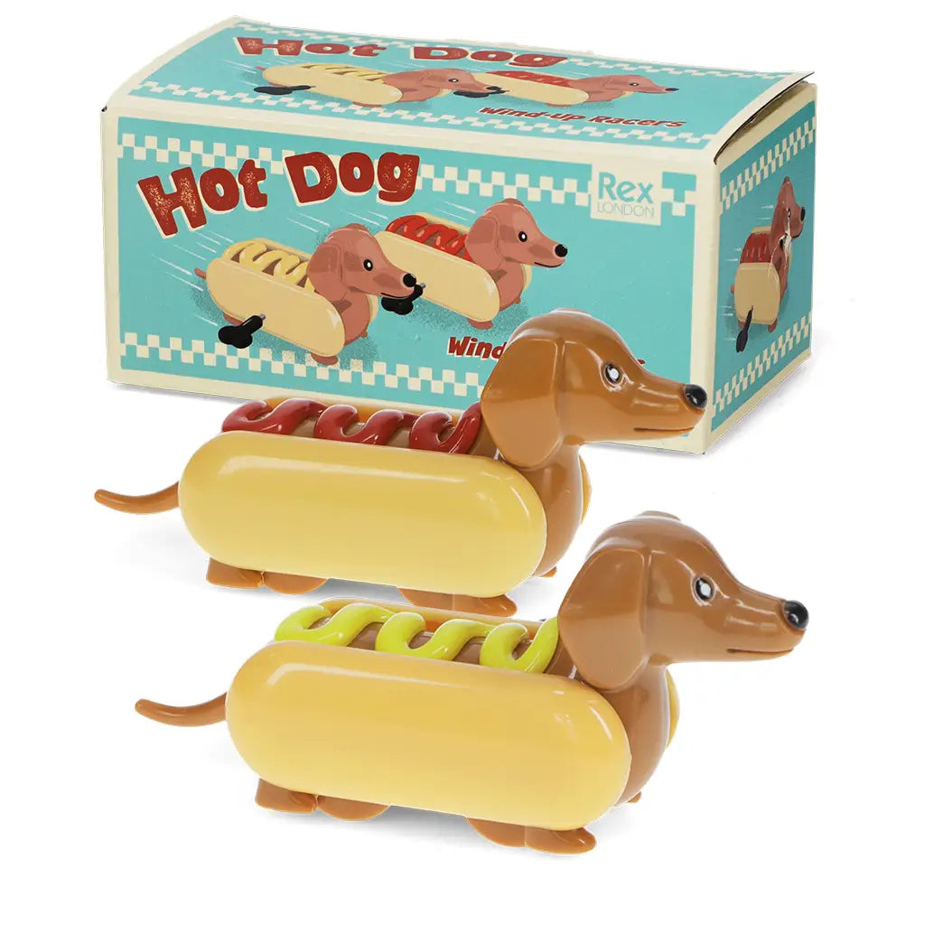 Wind Up Hot Dog Racers Set