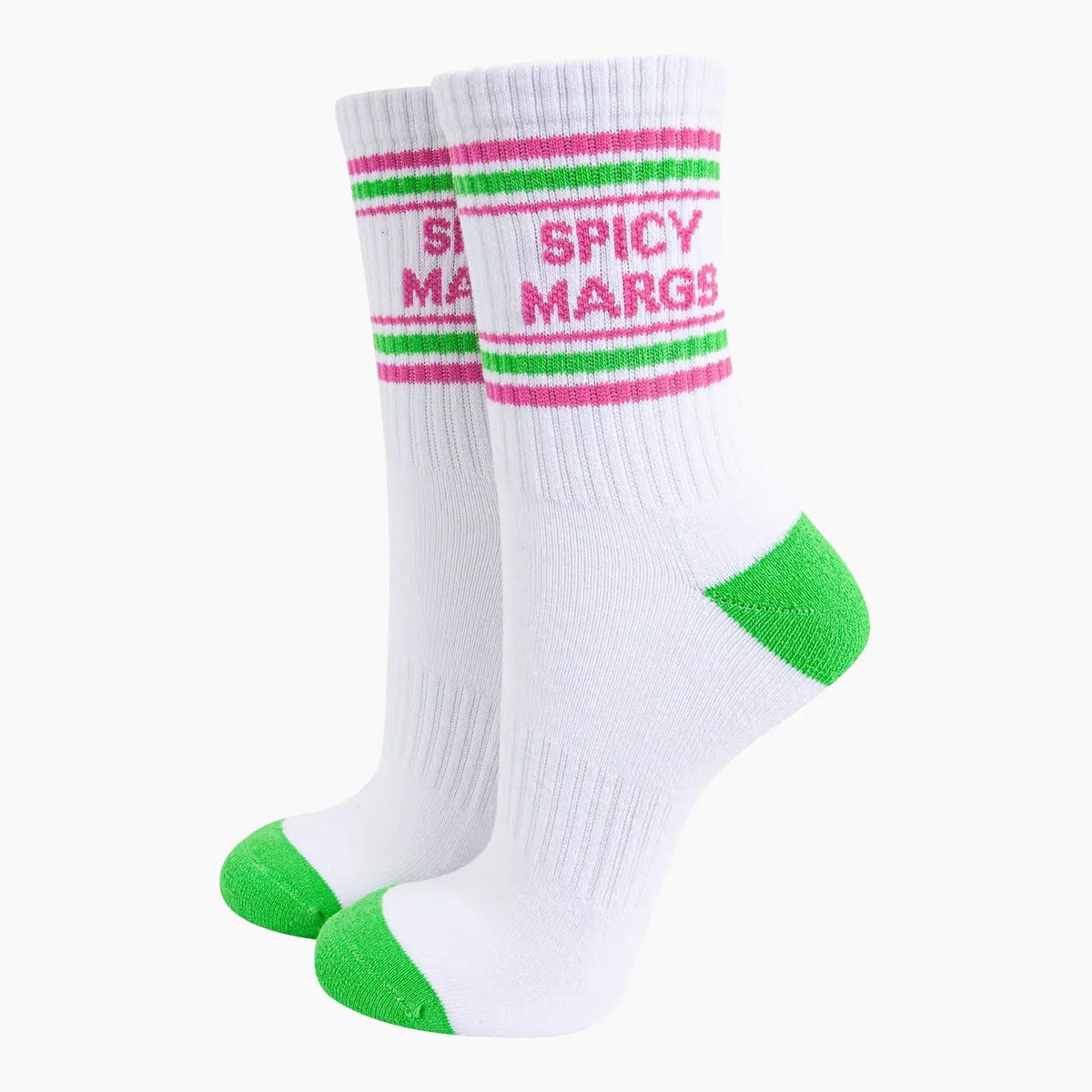 Spicy Margs Organic Cotton Sports Socks in White