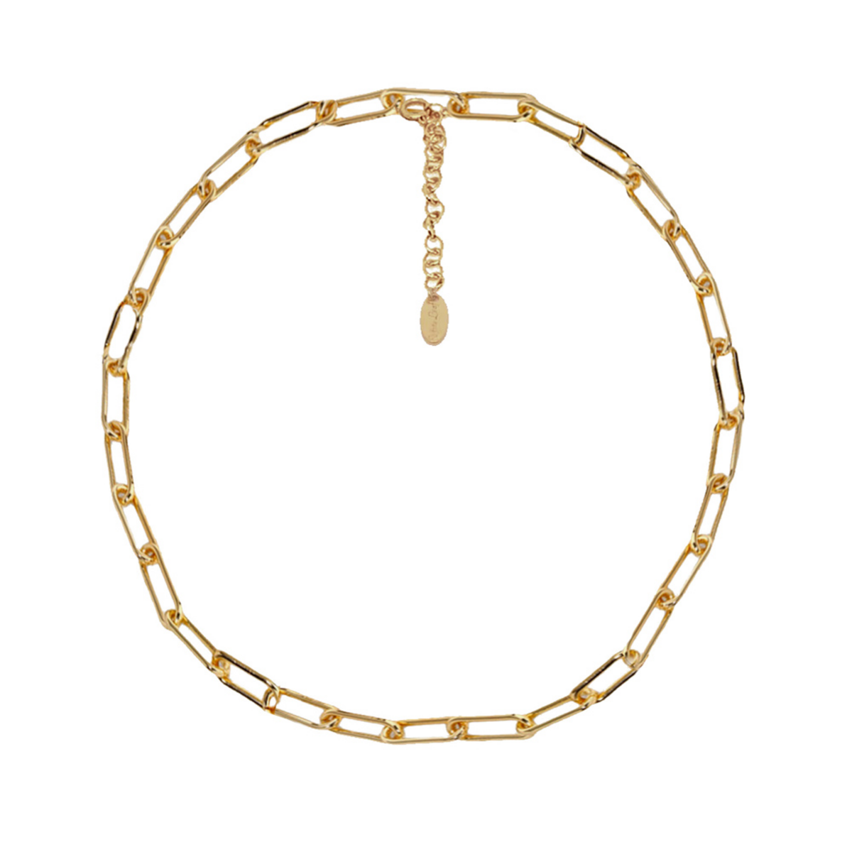 Long Links Necklace in Gold