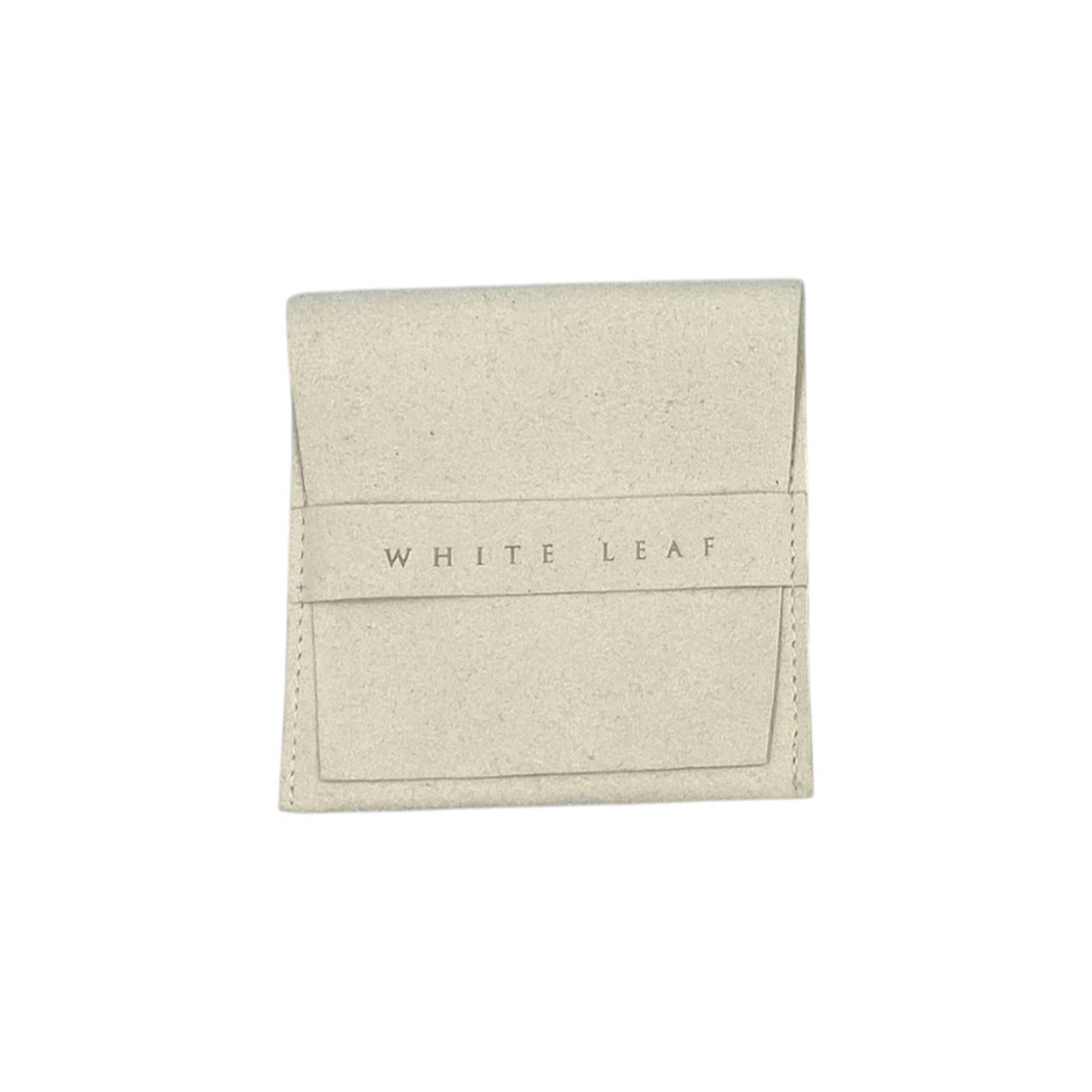 Microfiber White Leaf Branded Pouch