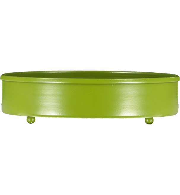 British Colour Standard Metal Candle Platter Small