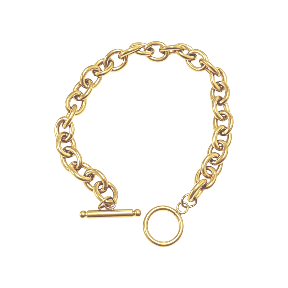 T-Bar chain bracelet in gold