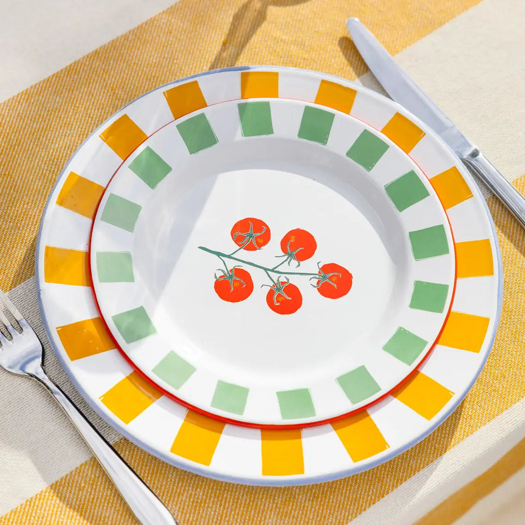 Bon Appetit Enamel Tomato Plate - 25 cm