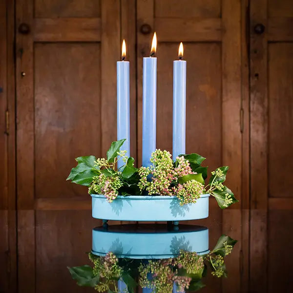 British Colour Standard Metal Candle Platter Small