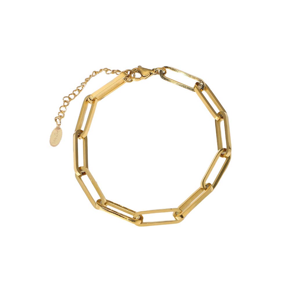 Long Links Bracelet in Gold