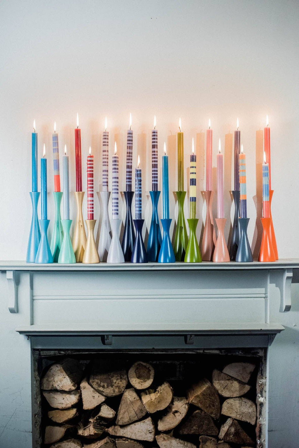 Opaline Green Eco Dinner Candles