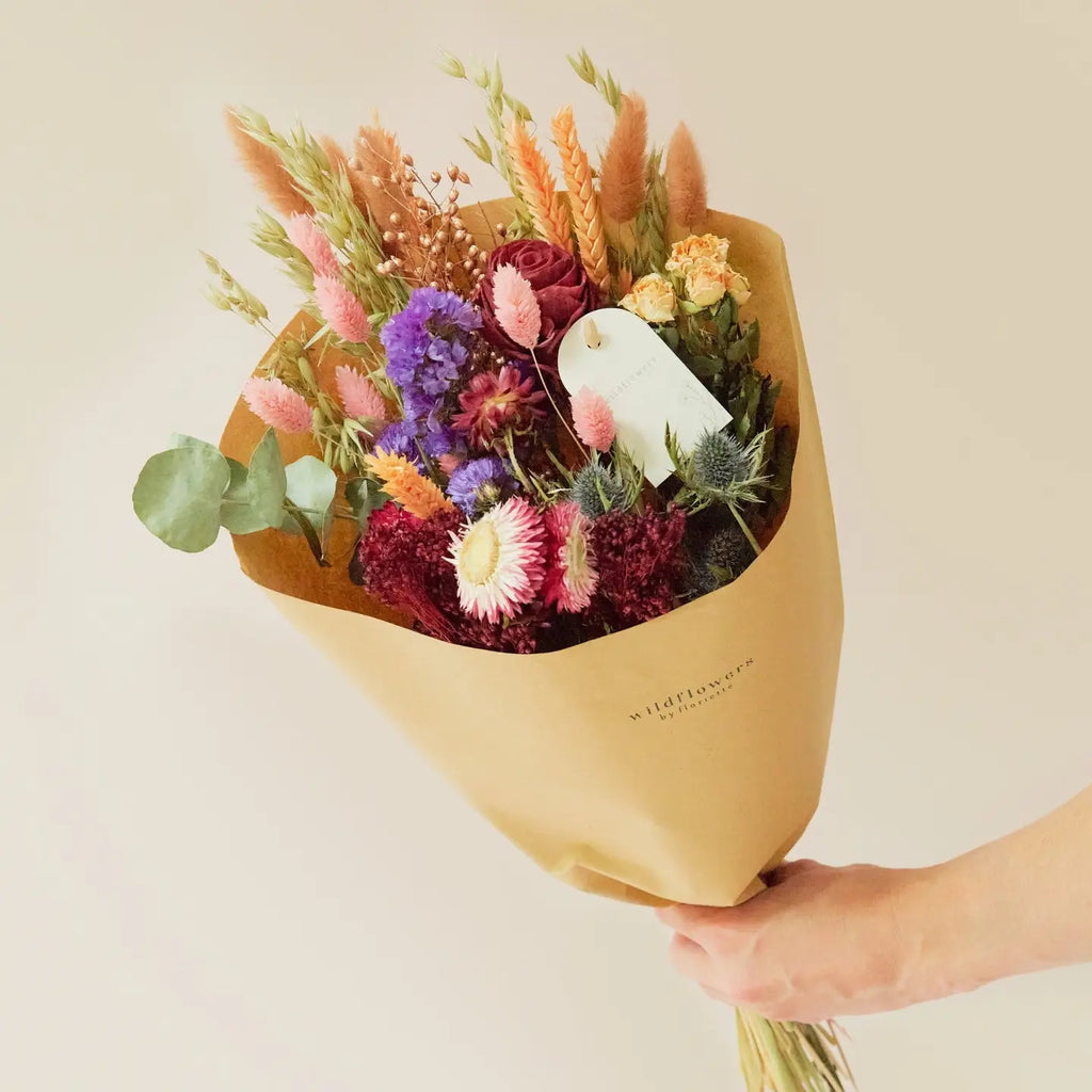 Bouquet of dried flowers by Floriette - Burgundy
