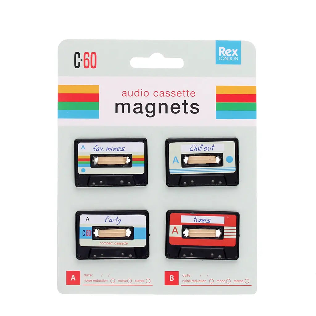 Mini Music Magnets (Set of 4) - Cassette