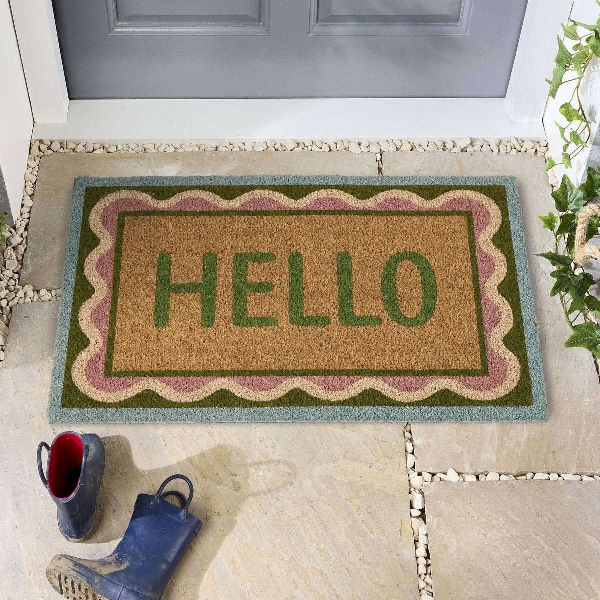 Hello Scallop Doormat