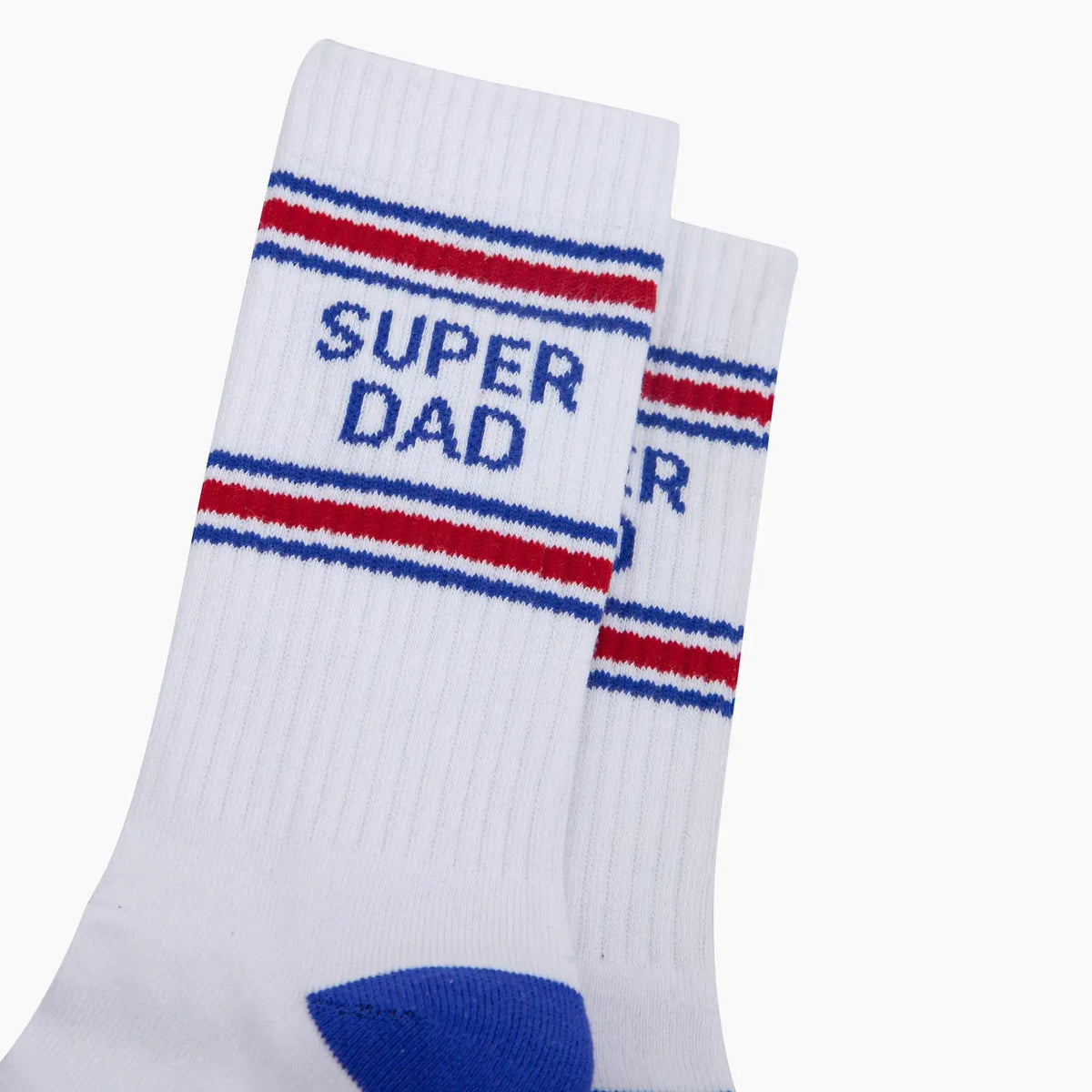 Super Dad Organic Cotton Sports Socks in White