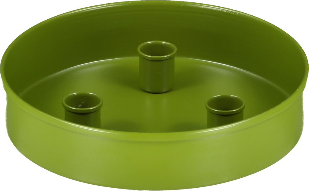 British Colour Standard Metal Candle Platter Small