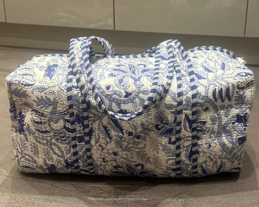 Weekend bag - blue floral