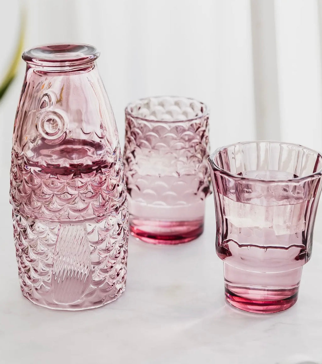 Fish Stacking Glasses (set of four) - Pink