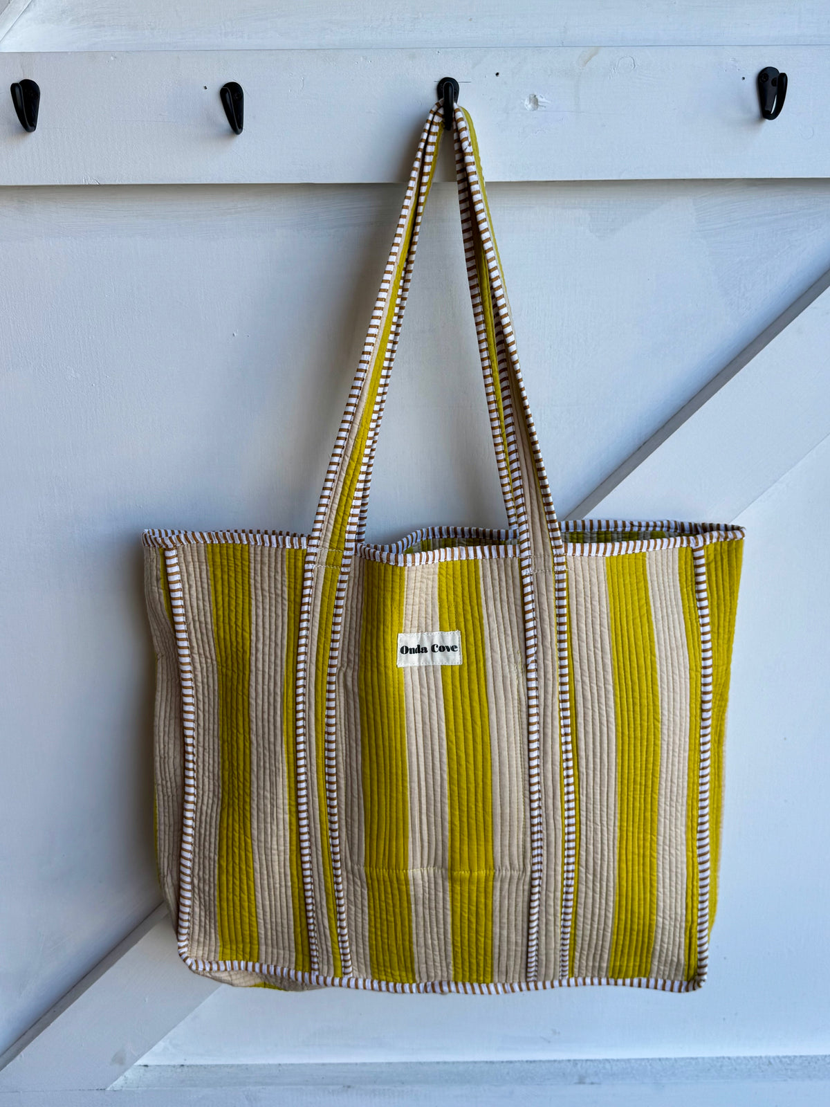 Oversized stripe tote - various prints