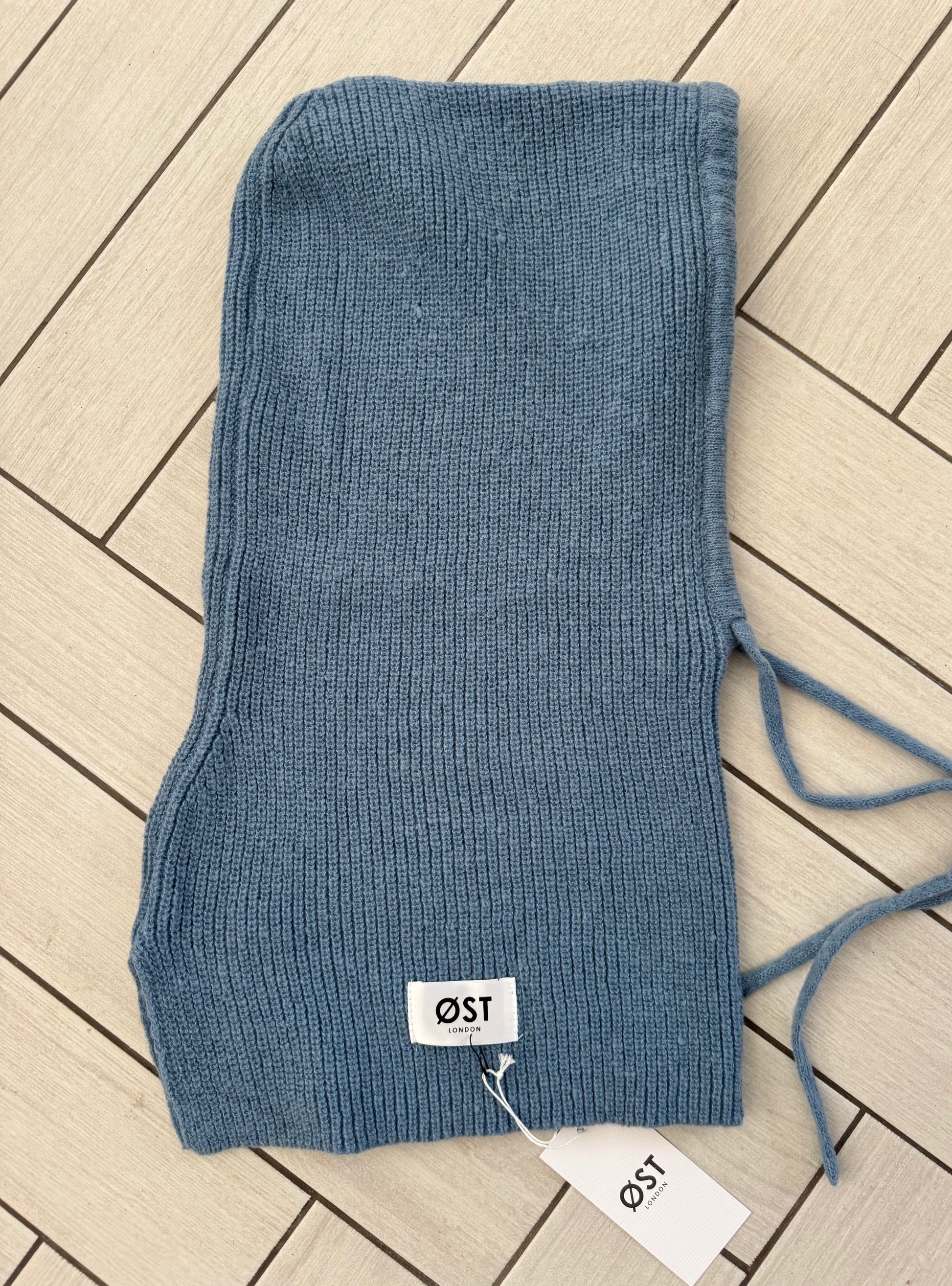 Cashmere Balaclava - Dusty Blue