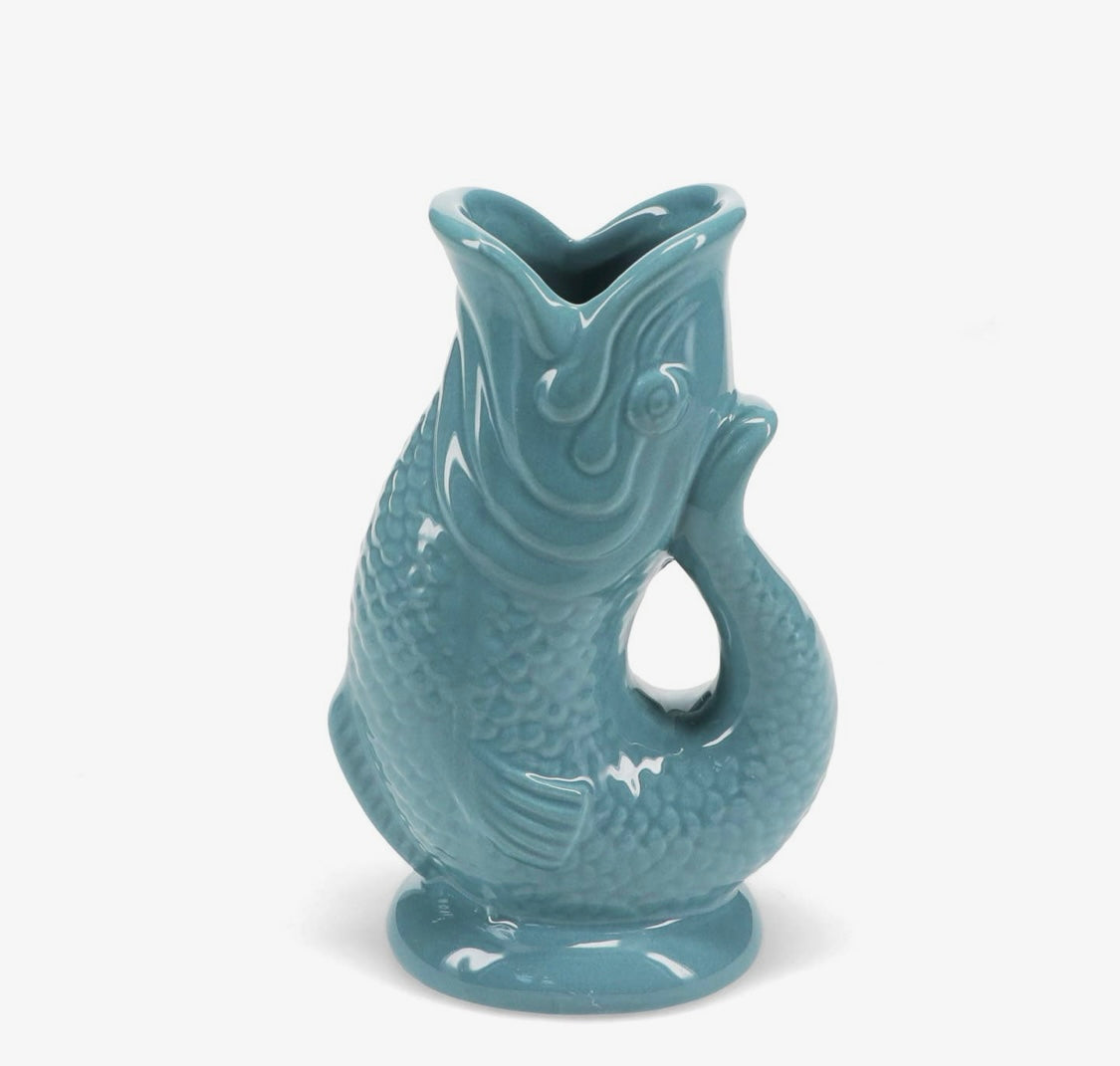 Ceramic Fish Jug - Blue