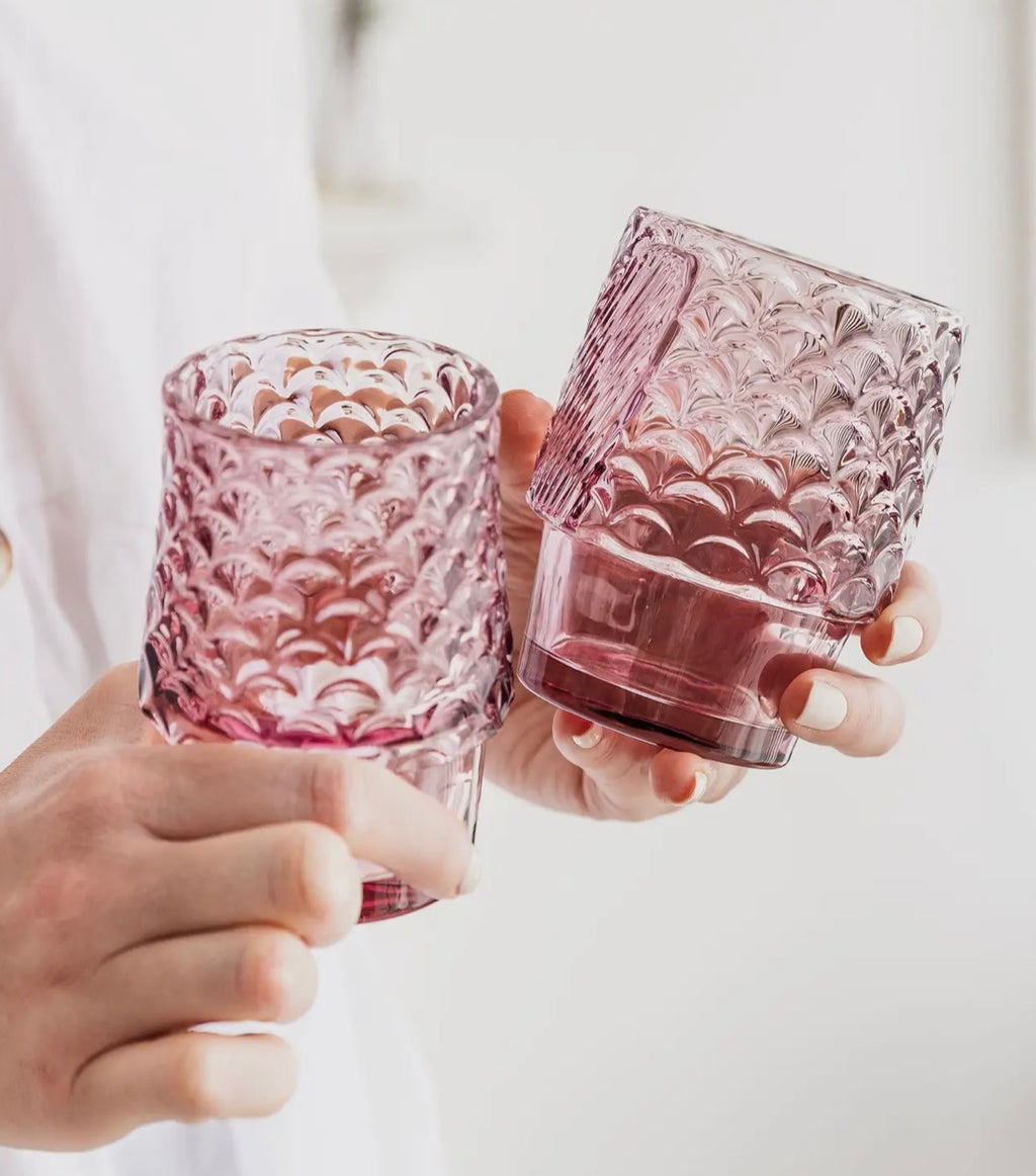 Fish Stacking Glasses (set of four) - Pink