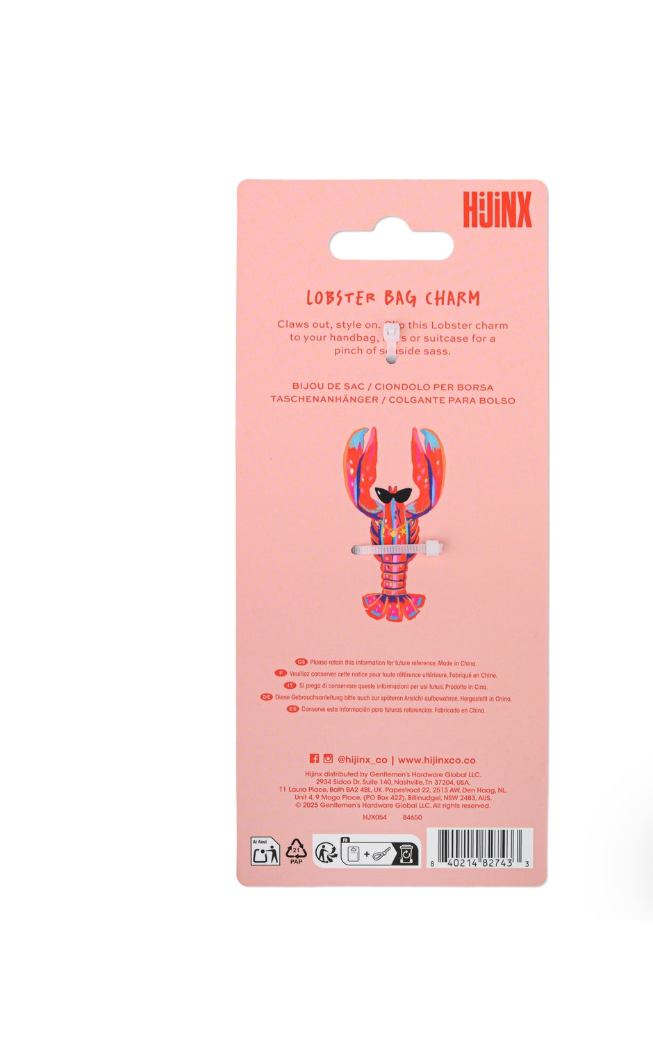 Hijinx Lobster Bag Charm