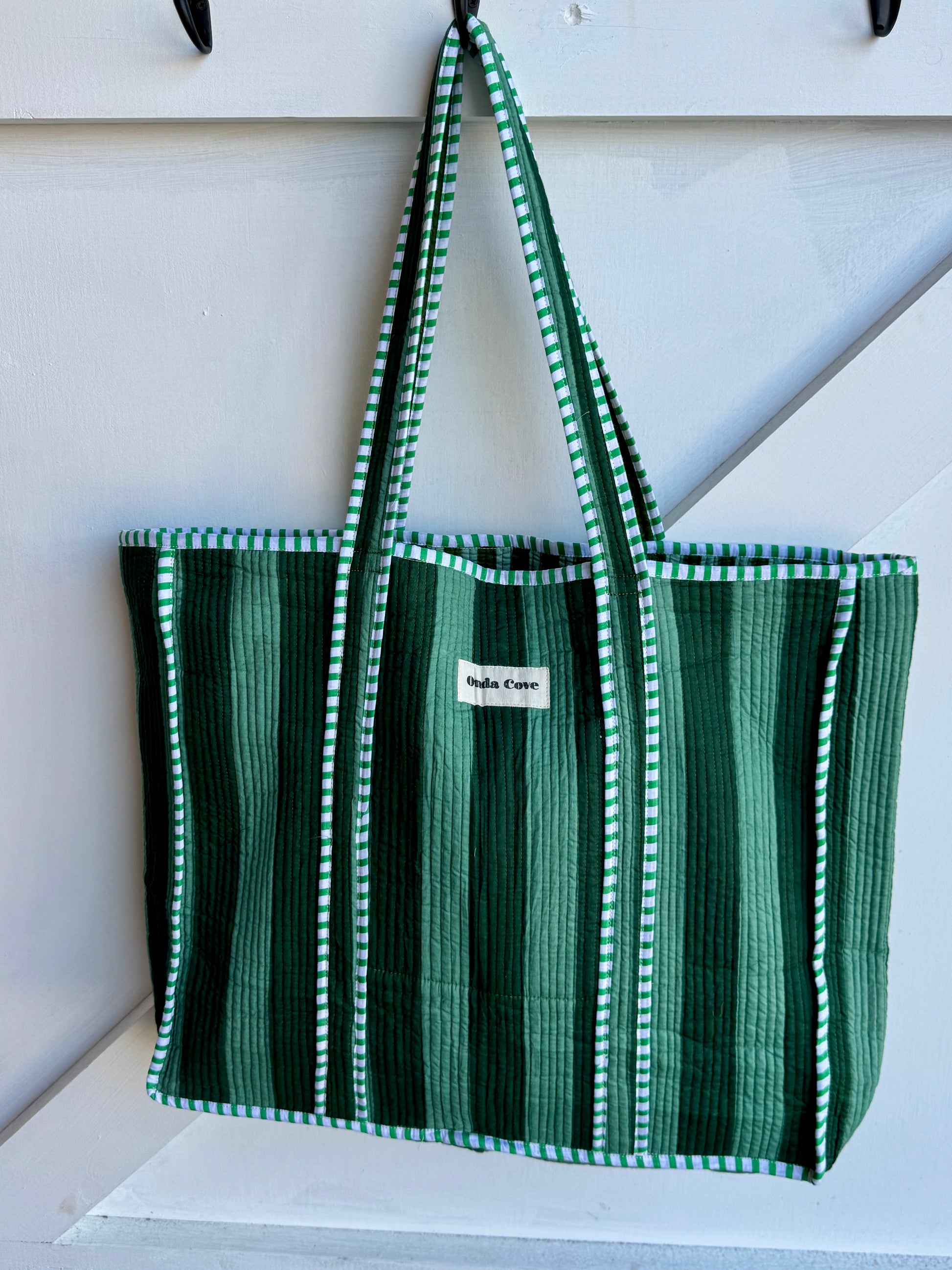 Oversized stripe tote - various prints