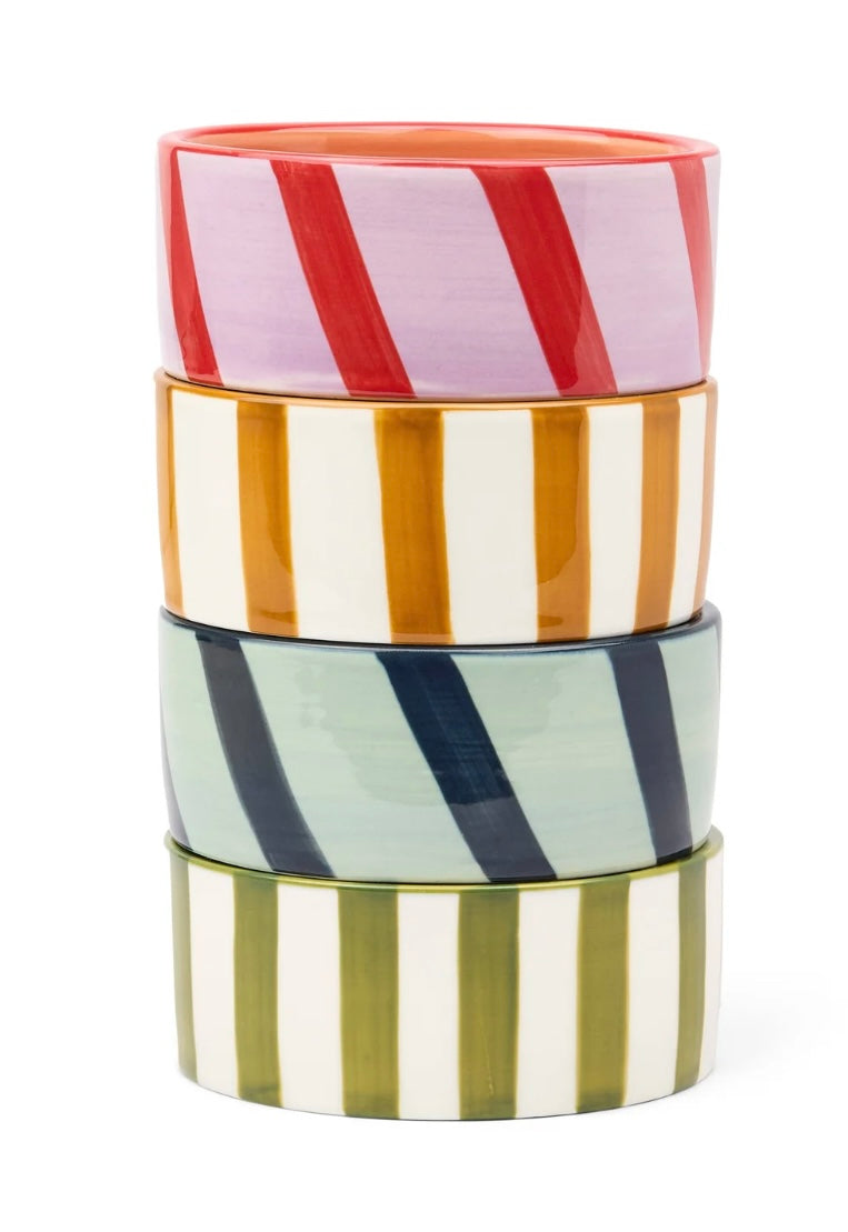 Izzy Stripe Ceramic Wine Coaster - various designs