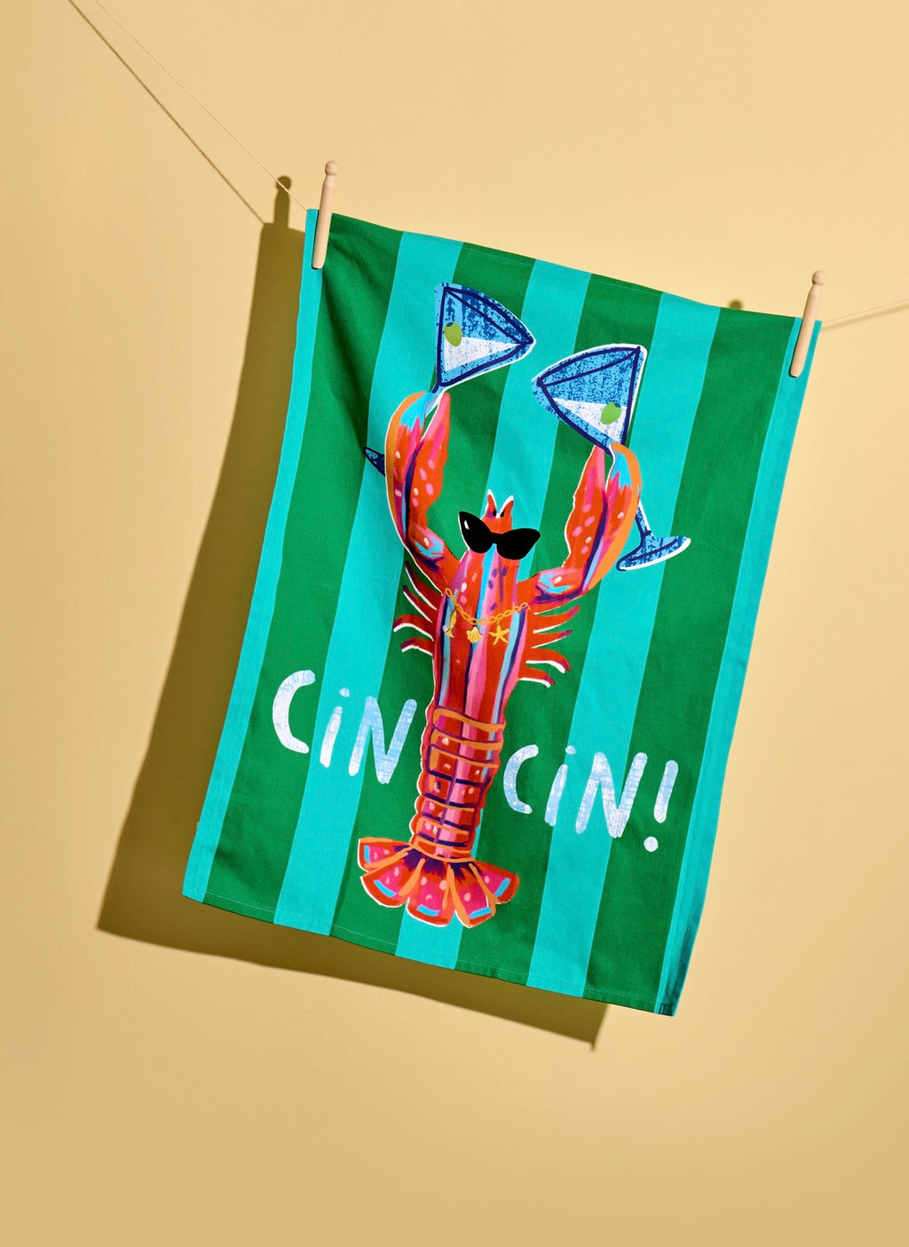 Hijinx Cin Cin Lobster Tea towel