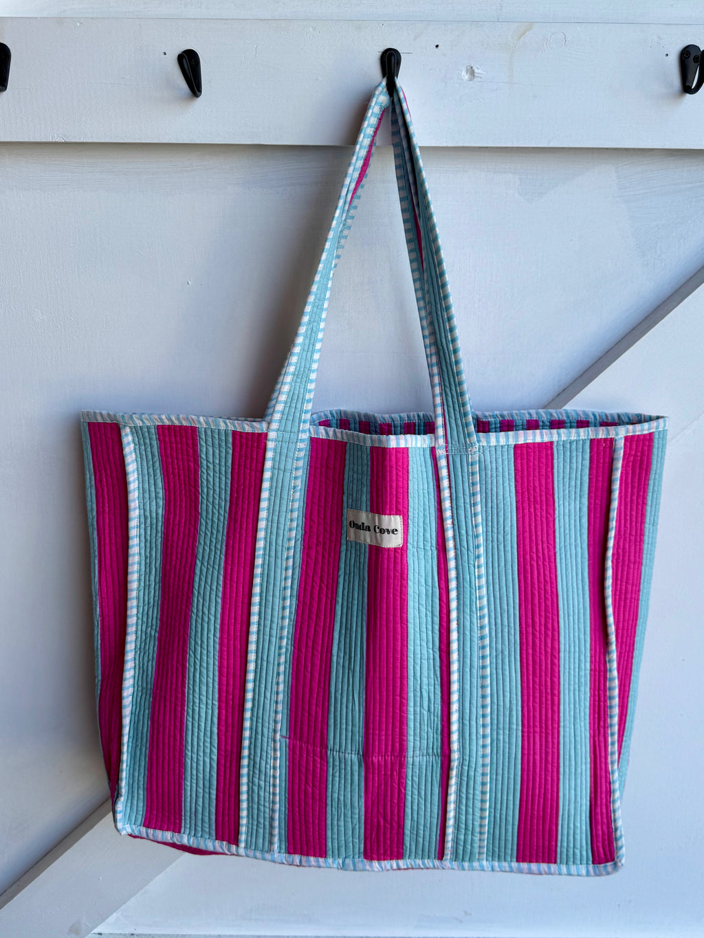 Oversized stripe tote - various prints