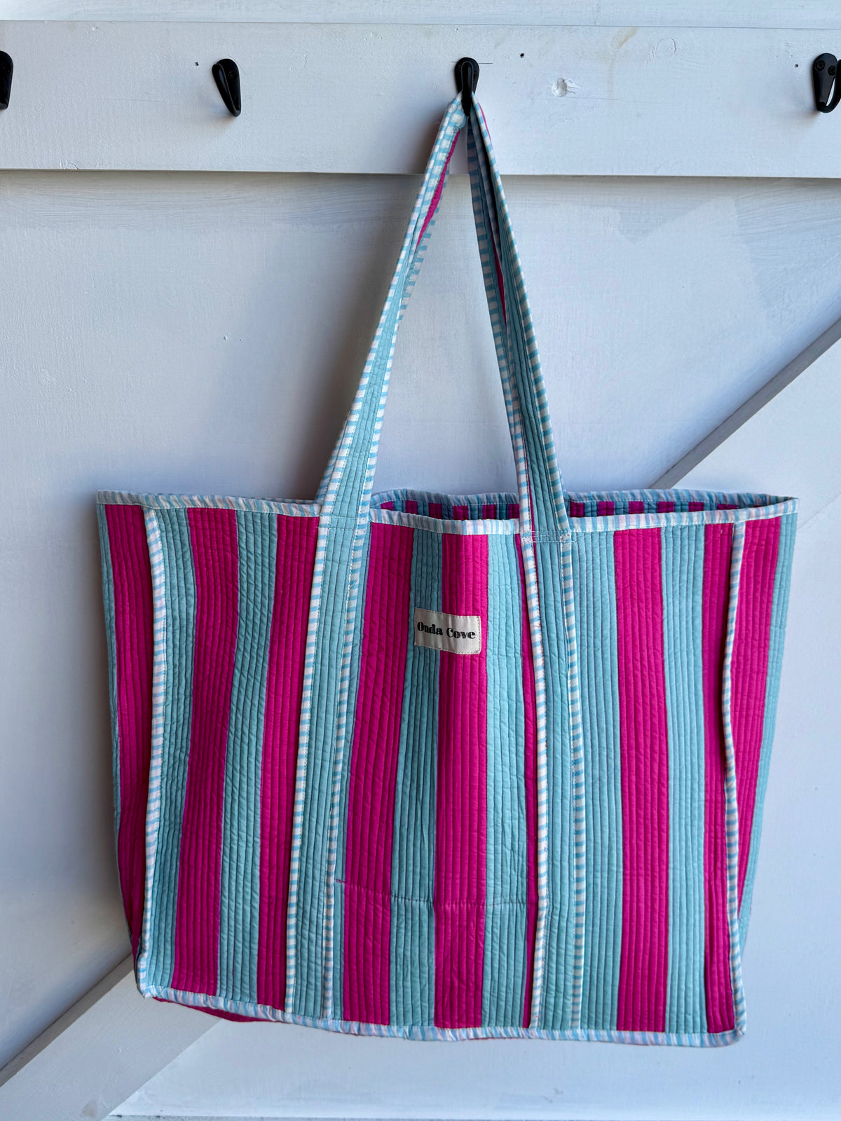Oversized stripe tote - various prints