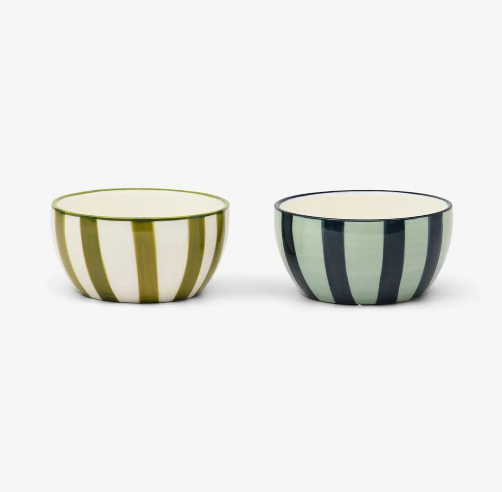The Bella Dipping Bowls - set of 2 Olive and Blue