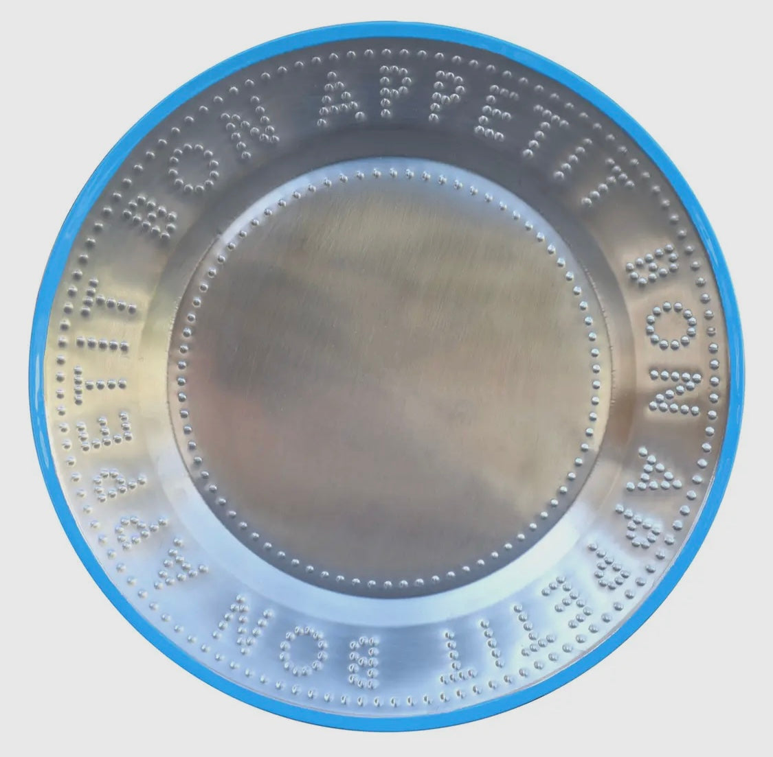 TALKING TABLES Bon Appetit stainless steel picnic plate