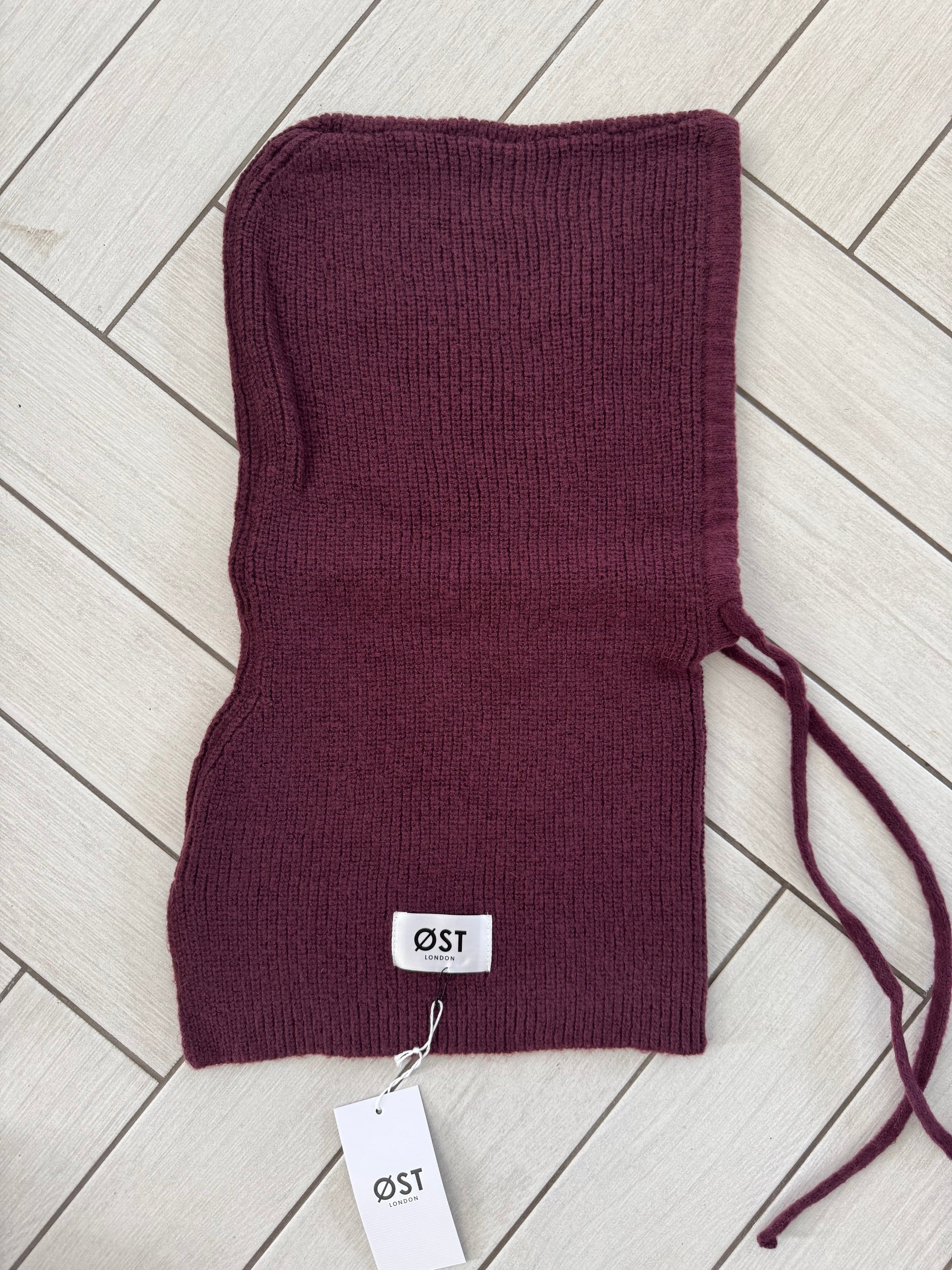 Cashmere Balaclava - burgundy