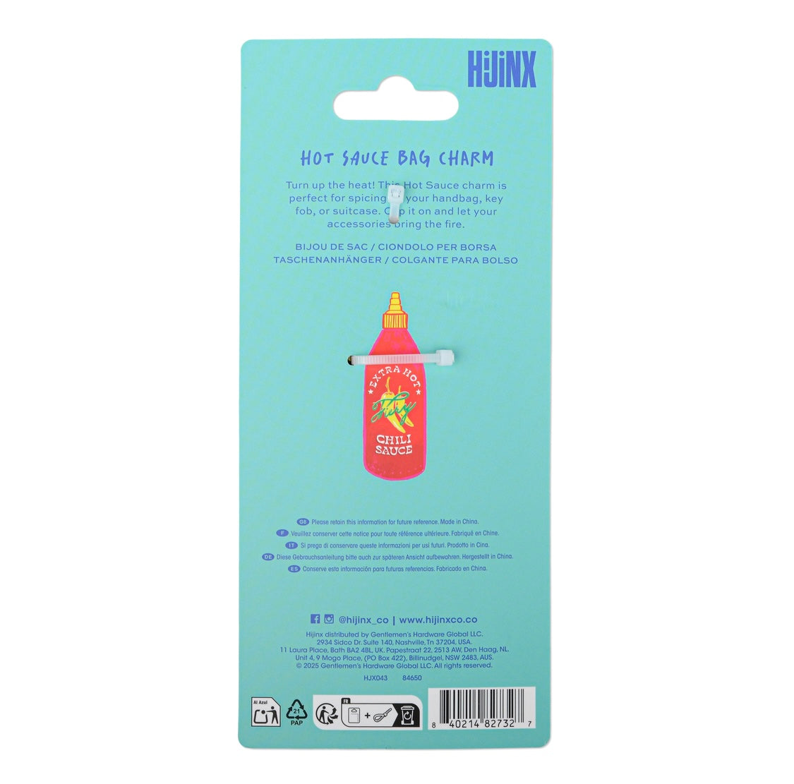 Hijinx Hot Sauce Bag Charm