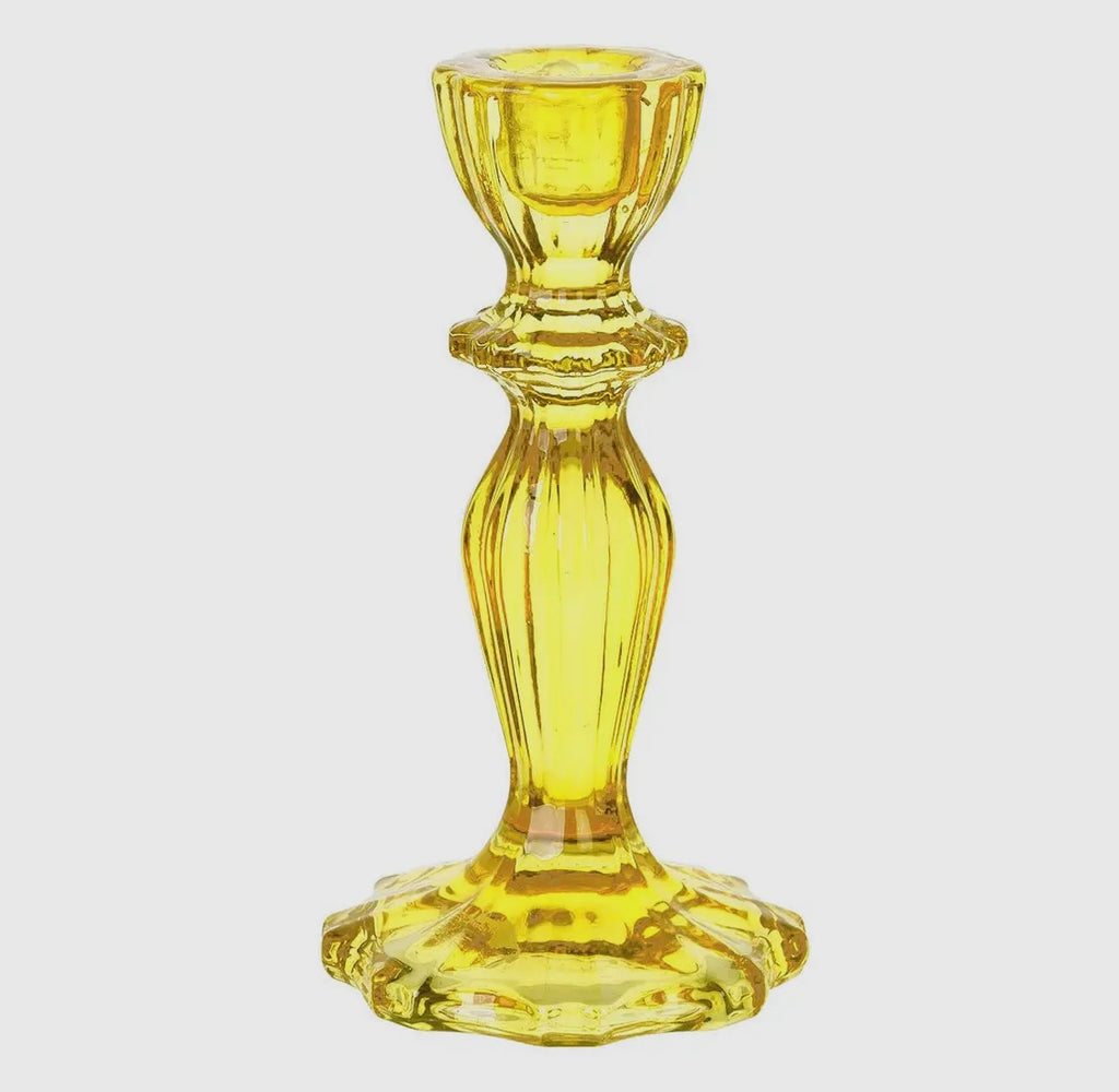 Glass Candle Holder - Multiple colours