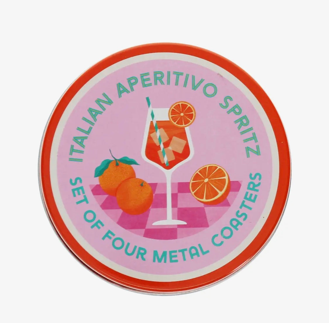 Aperol Spritz coasters - set of 4