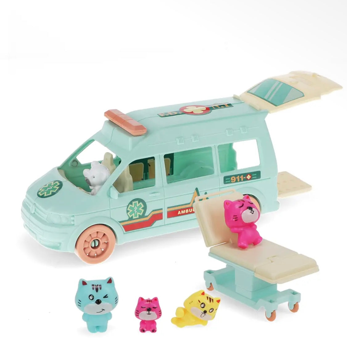 Little World Playset - Kitten Ambulance