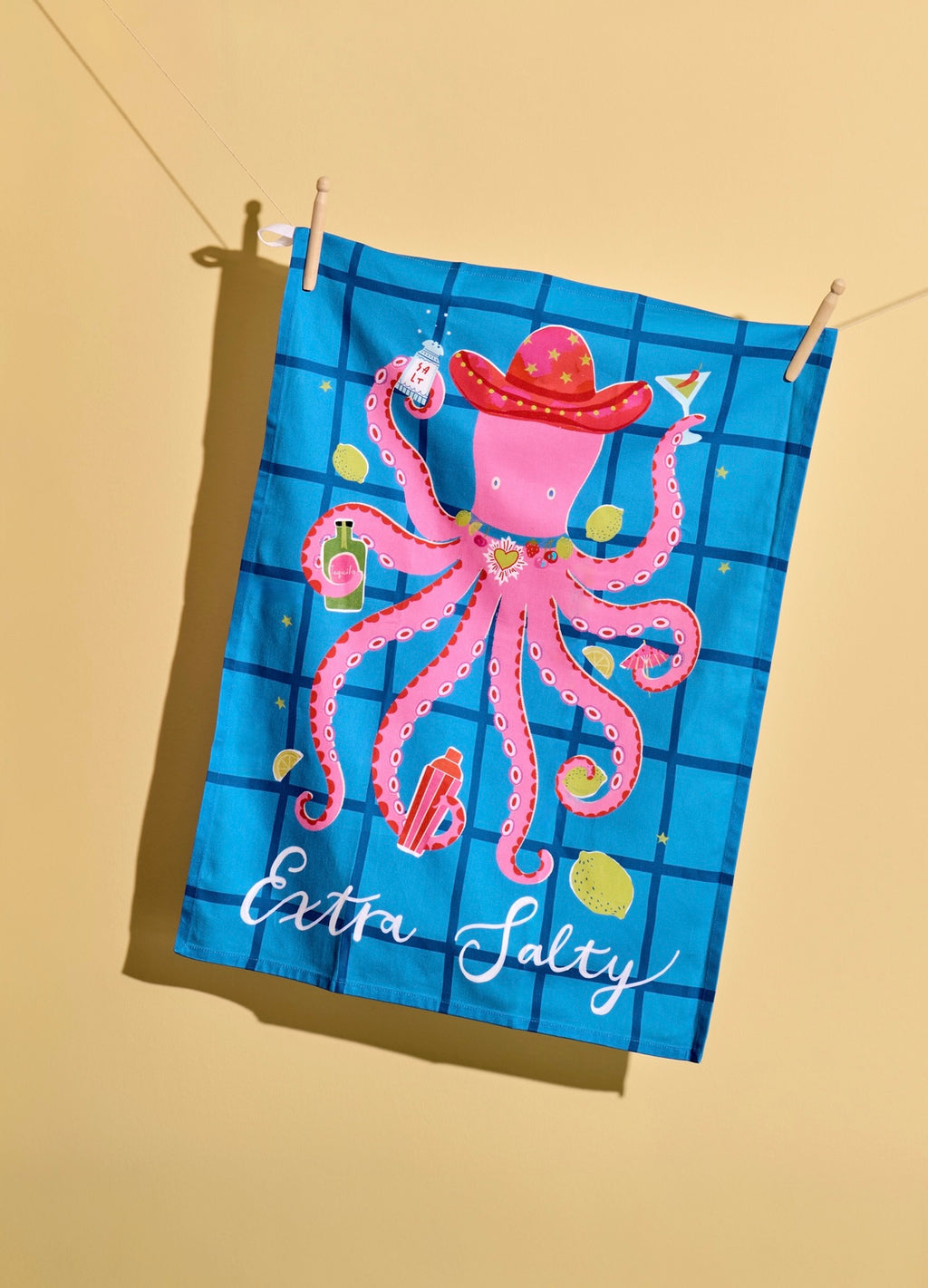 Hijinx Extra Salty Octopus Tea towel
