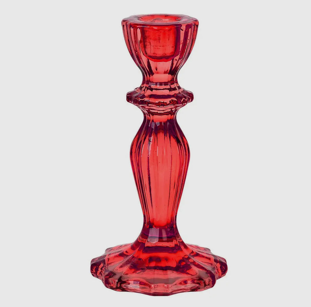 Glass Candle Holder - Multiple colours