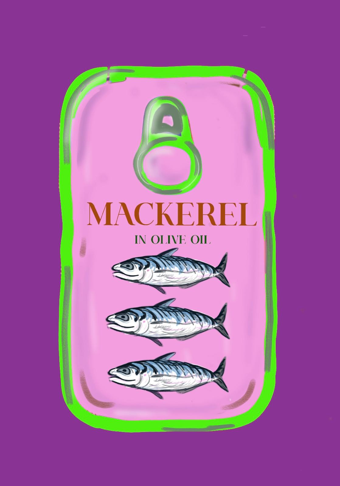 Mackerel in Olive Oil Print