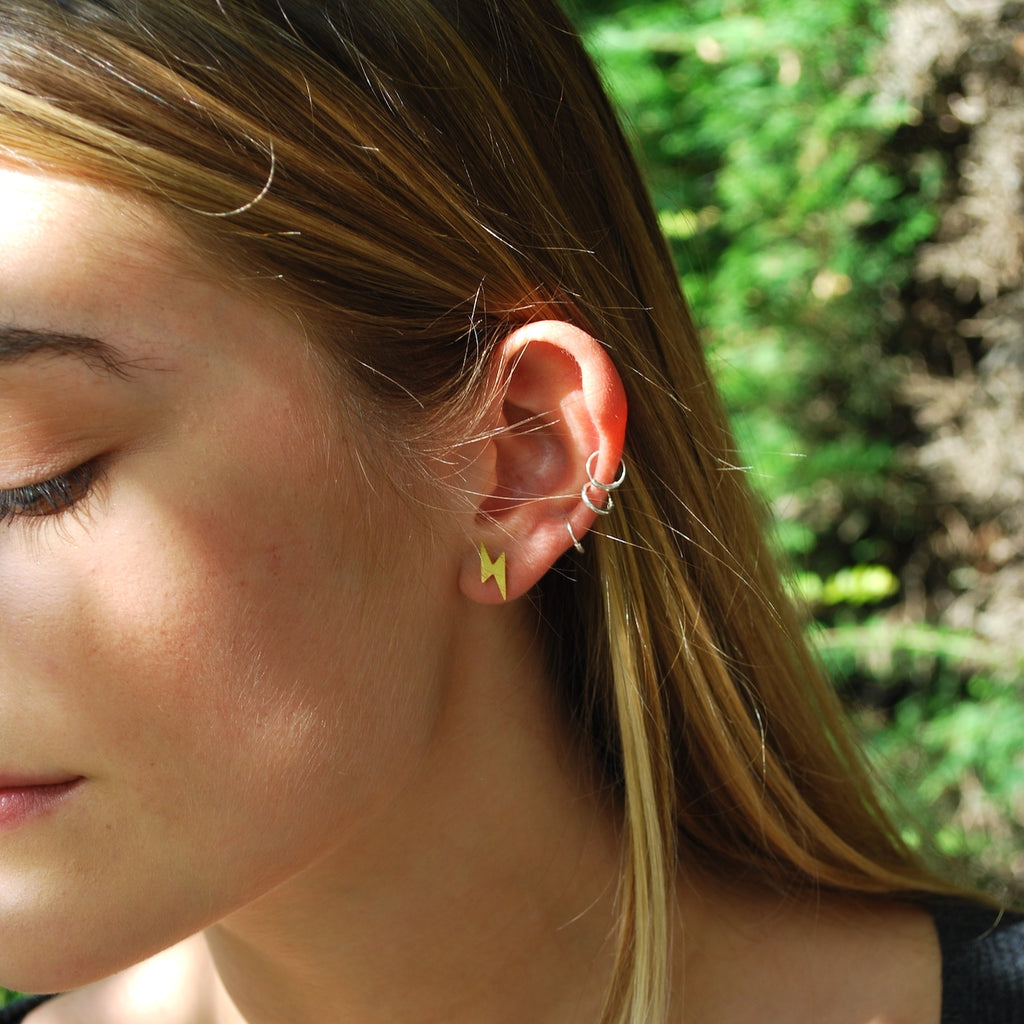 Lightening Strike Earrings (gold)