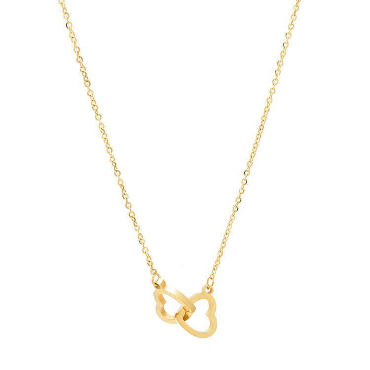 Linked Heart Necklace (gold)