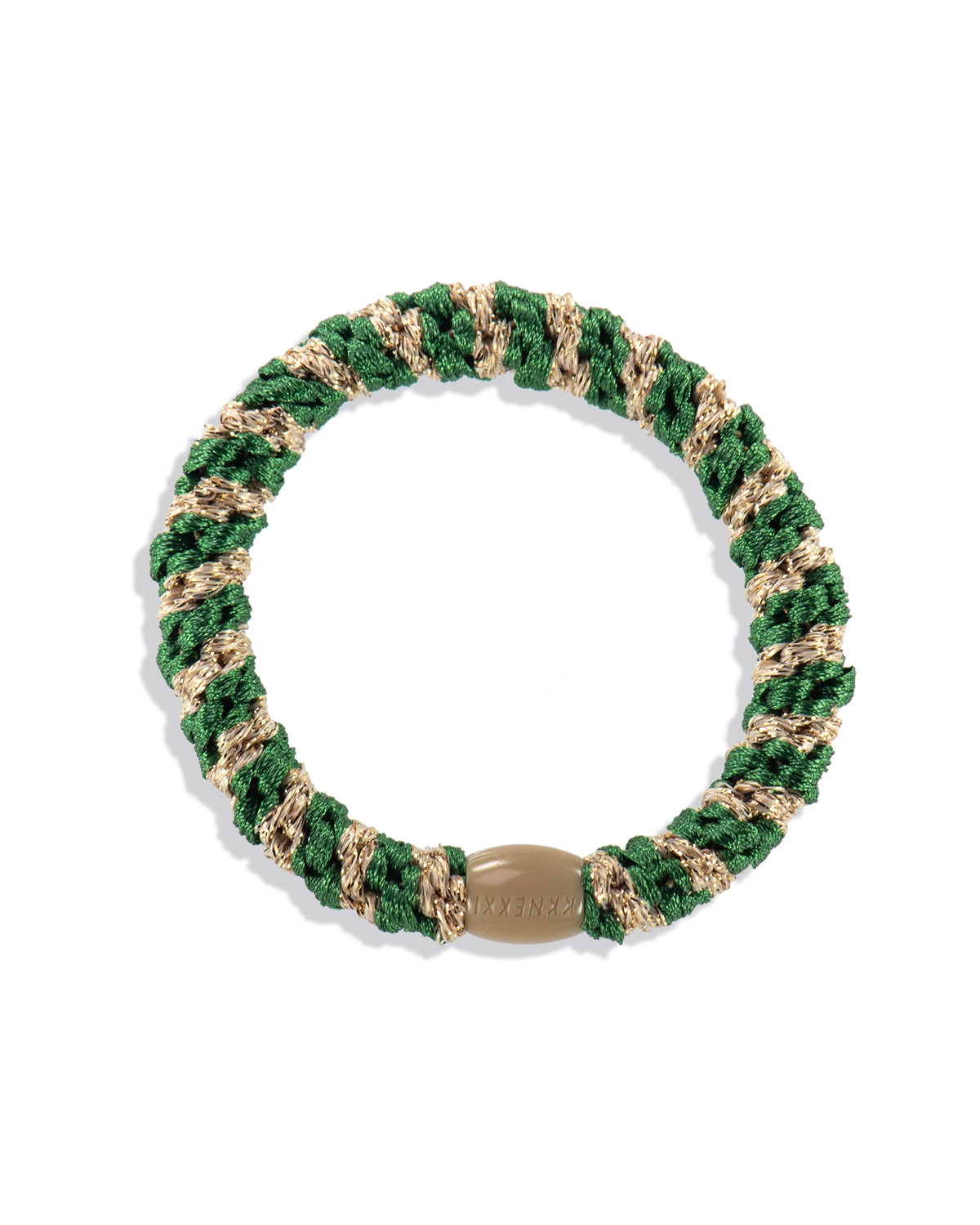 KKNEKKI - forest green beige glitter stripe